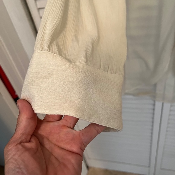 Free People Sheer long sleeve Ivory tunic - Picture 2 of 7